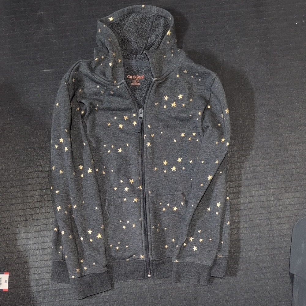 Cat & Jack Kids Star Print Jacket - Black and Gold